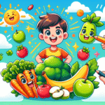 Inspirasi Poster Makanan Sehat Bergaya Kartun untuk Anak-anak